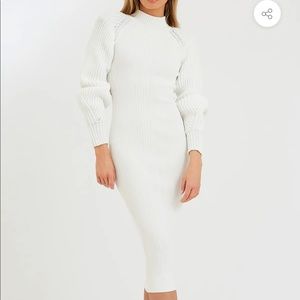 Herve Leger Traveling Rib Day Dress NWT